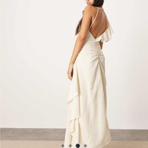 Elegant Ivory One-Shoulder Dress